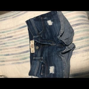 hollister denim shorts (size 00 waist 23”)